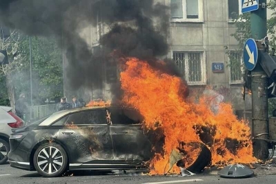 В Польше сгорел единственный в стране электромобиль стоимостью 220 тысяч евро